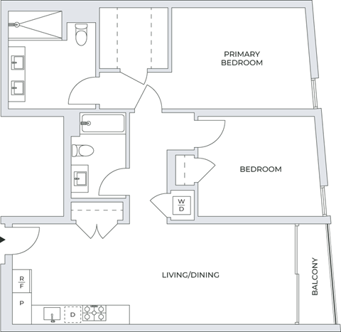 2 Bedroom Floor Plan